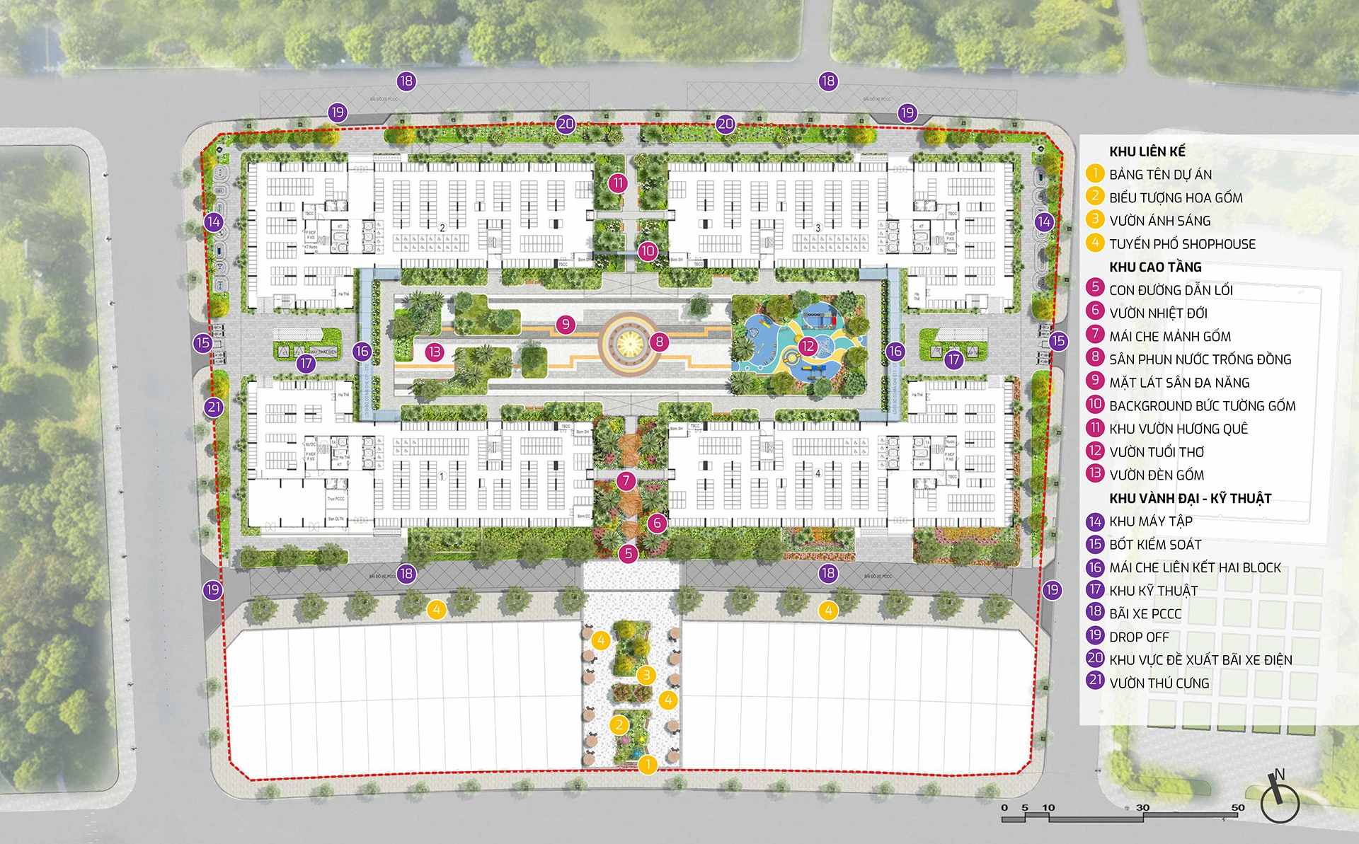 Tổng thể mặt bằng